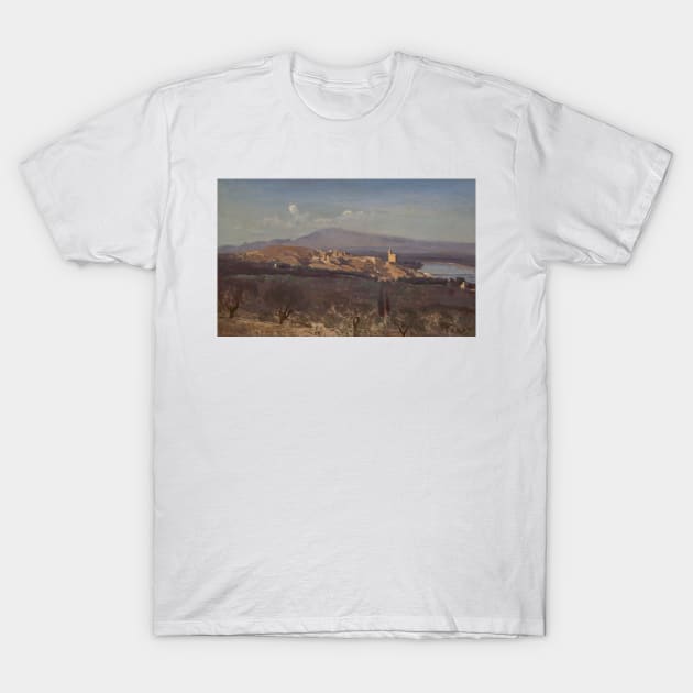 Villeneuve-les-Avignon by Jean-Baptiste-Camille Corot T-Shirt by Classic Art Stall